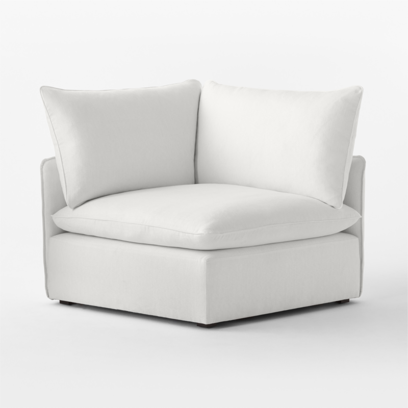 Lumis Snow White Performance Fabric Deep Depth Corner Chair - image 5 of 11