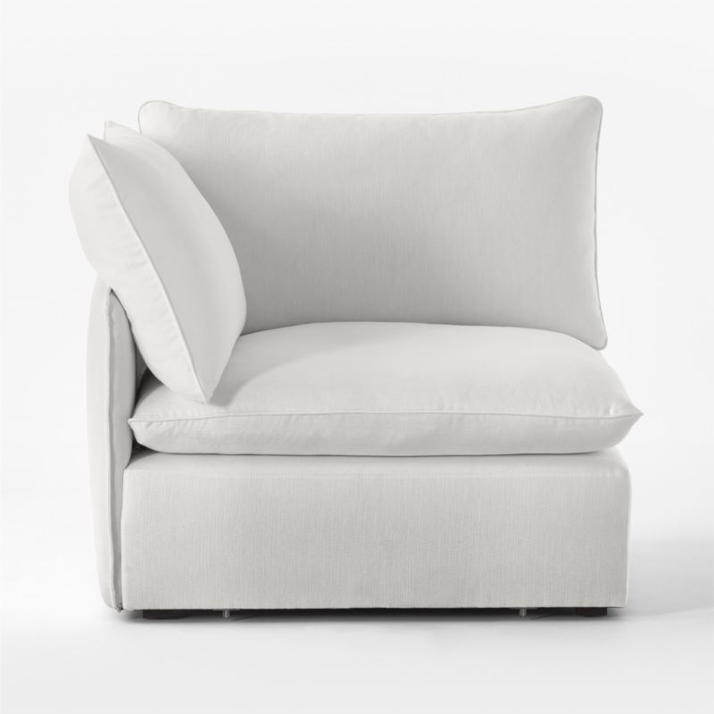 Lumis Snow White Performance Fabric Corner Chair - image 4 of 7