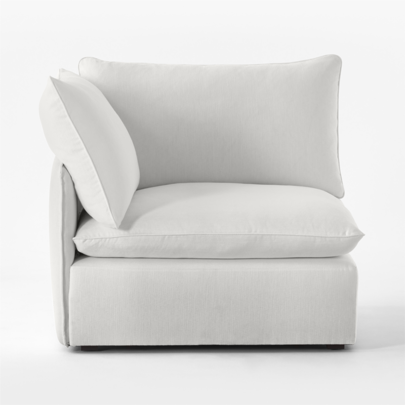 Lumis Snow White Performance Fabric Deep Depth Corner Chair - image 6 of 11