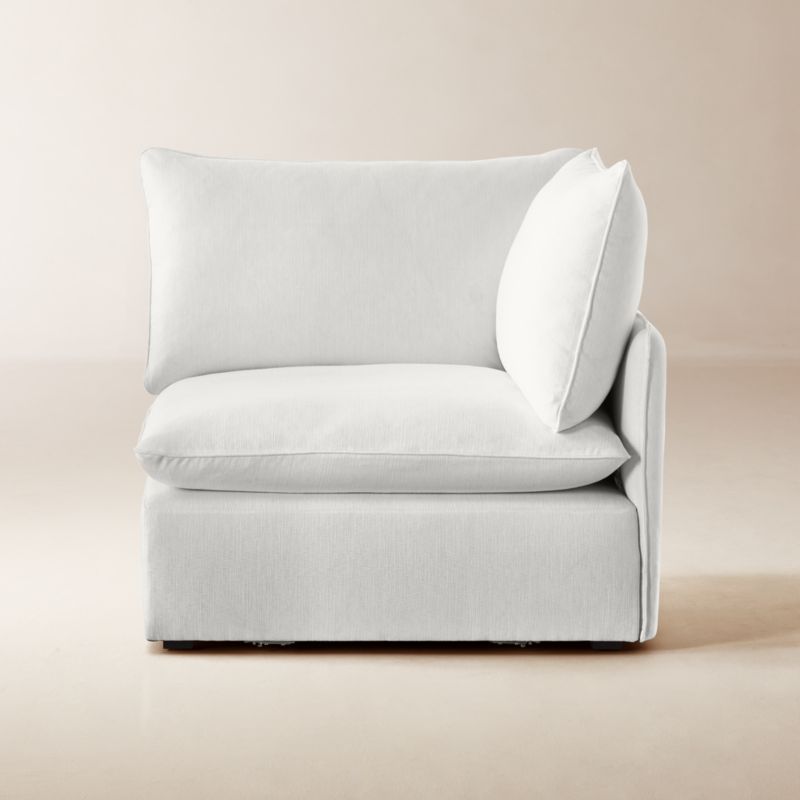 Lumis Snow White Performance Fabric Corner Chair - image 0 of 7