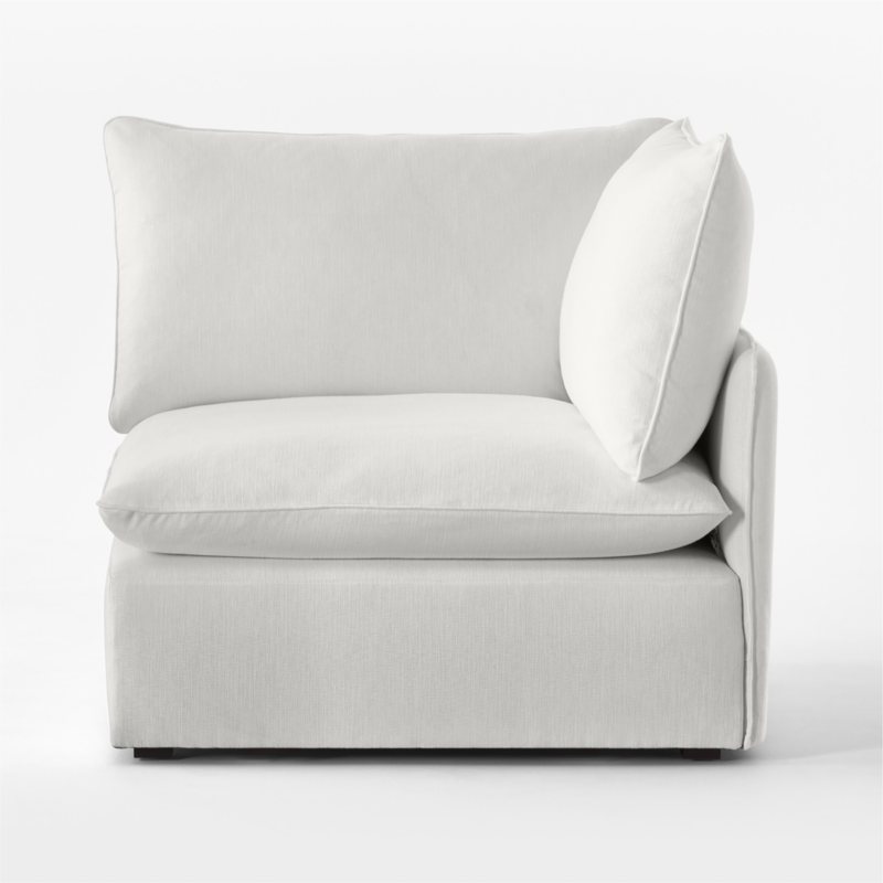 Lumis Snow White Performance Fabric Deep Depth Corner Chair - image 4 of 11