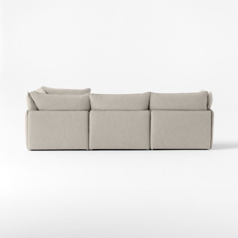 Lumis 5-Piece Modular L-Shaped Grey Performance Fabric Deep Depth Sectional Sofa - image 6 of 9