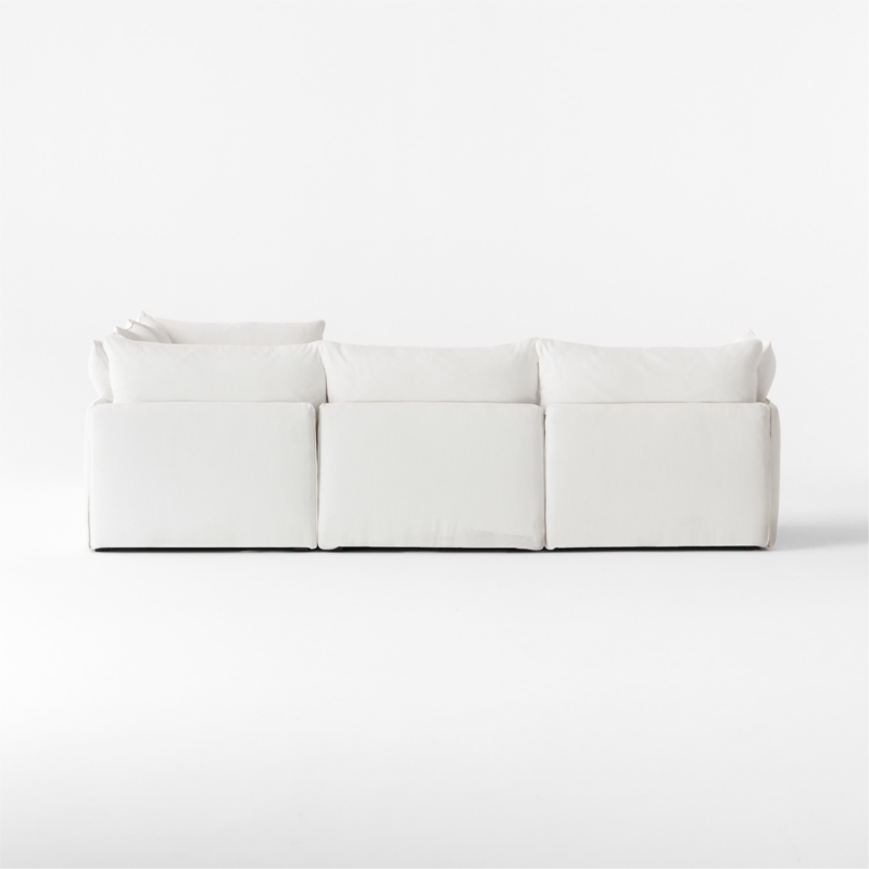 Lumis 5-Piece Modular L-Shaped White Performance Fabric Deep Depth Sectional Sofa - image 6 of 12