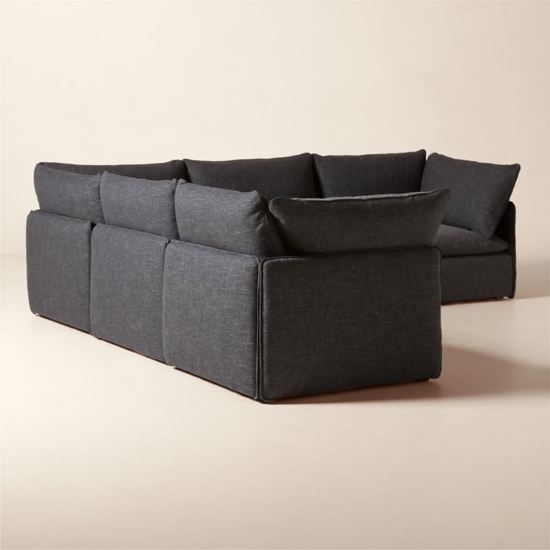 Lumis 5-Piece Modular L-Shaped Deep Depth Sectional Sofa - image 3 of 8