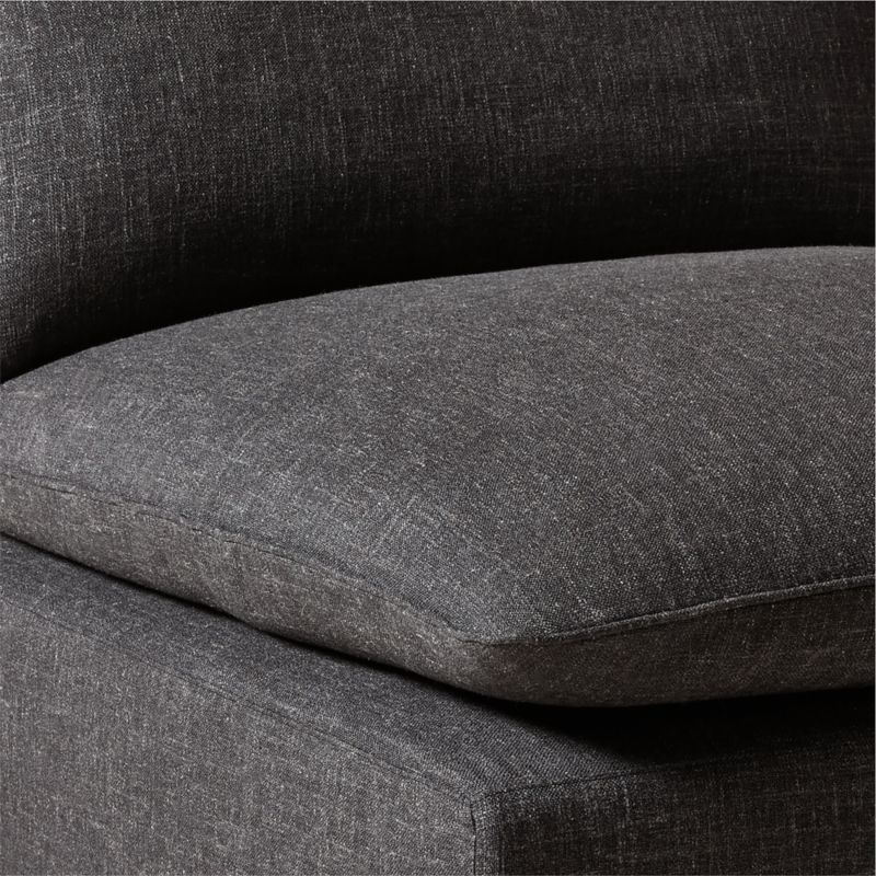 Lumis Dark Grey Performance Fabric Deep Depth Armless Chair - image 5 of 6