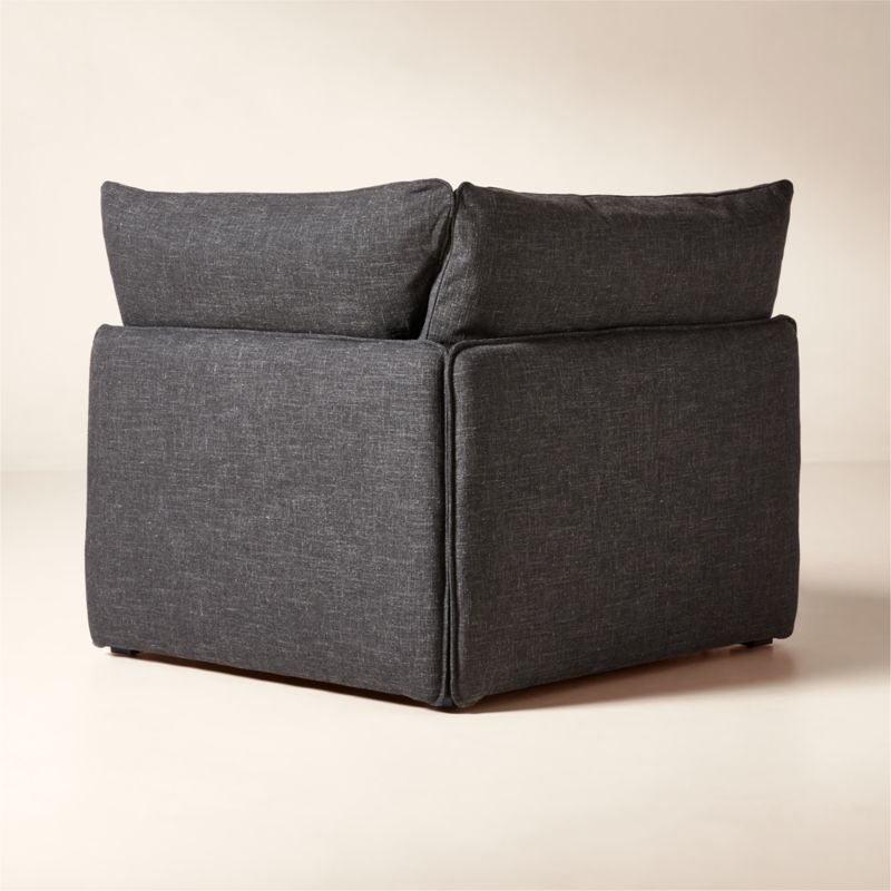 Lumis Dark Grey Performance Fabric Deep Depth Corner Chair - image 3 of 6