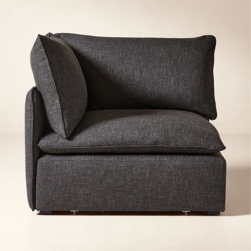 Lumis Dark Grey Performance Fabric Deep Depth Corner Chair - image 2 of 6