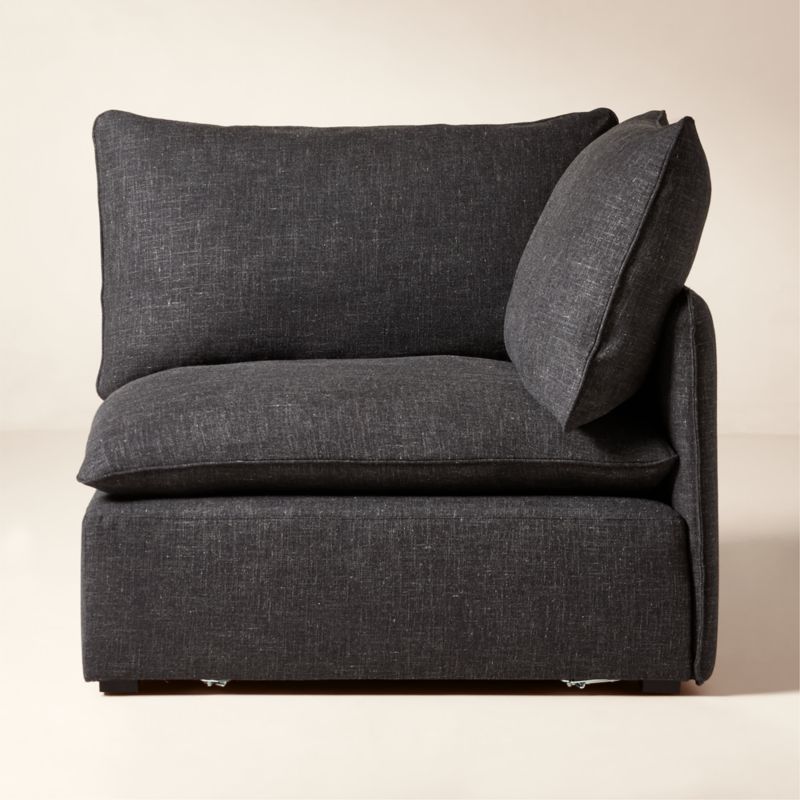 Lumis Dark Grey Performance Fabric Deep Depth Corner Chair - image 0 of 6