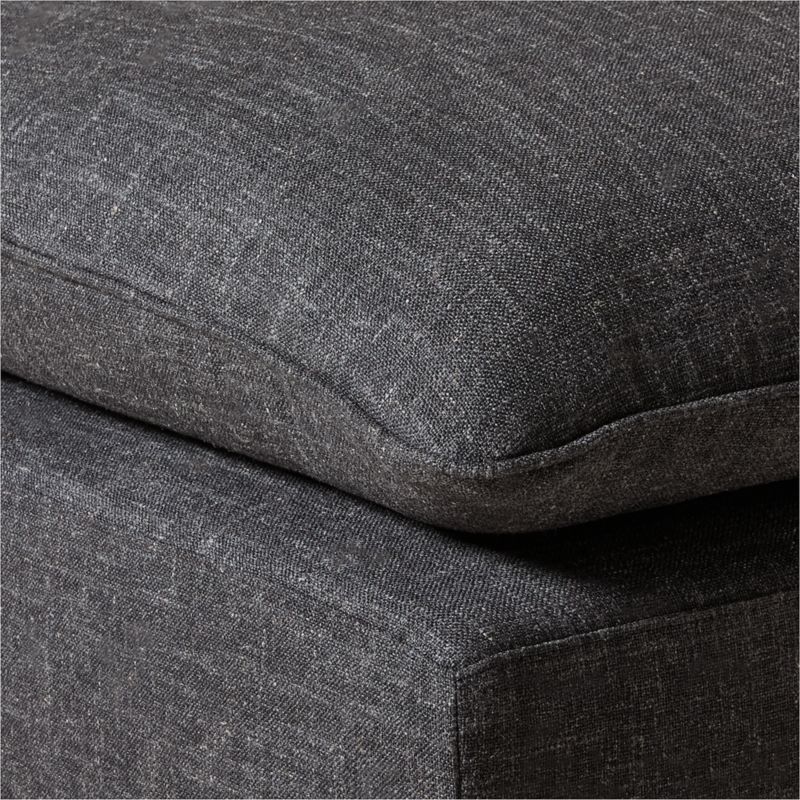 Lumis Dark Grey Performance Fabric Deep Depth Ottoman - image 2 of 3