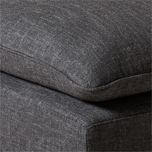 Lumis Dark Grey Performance Fabric Deep Depth Ottoman