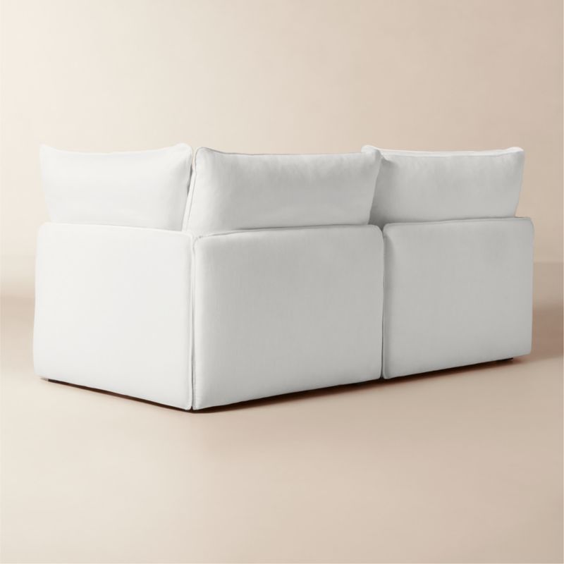 Lumis 2-Piece White Performance Fabric Deep Depth Sectional Sofa - image 3 of 7
