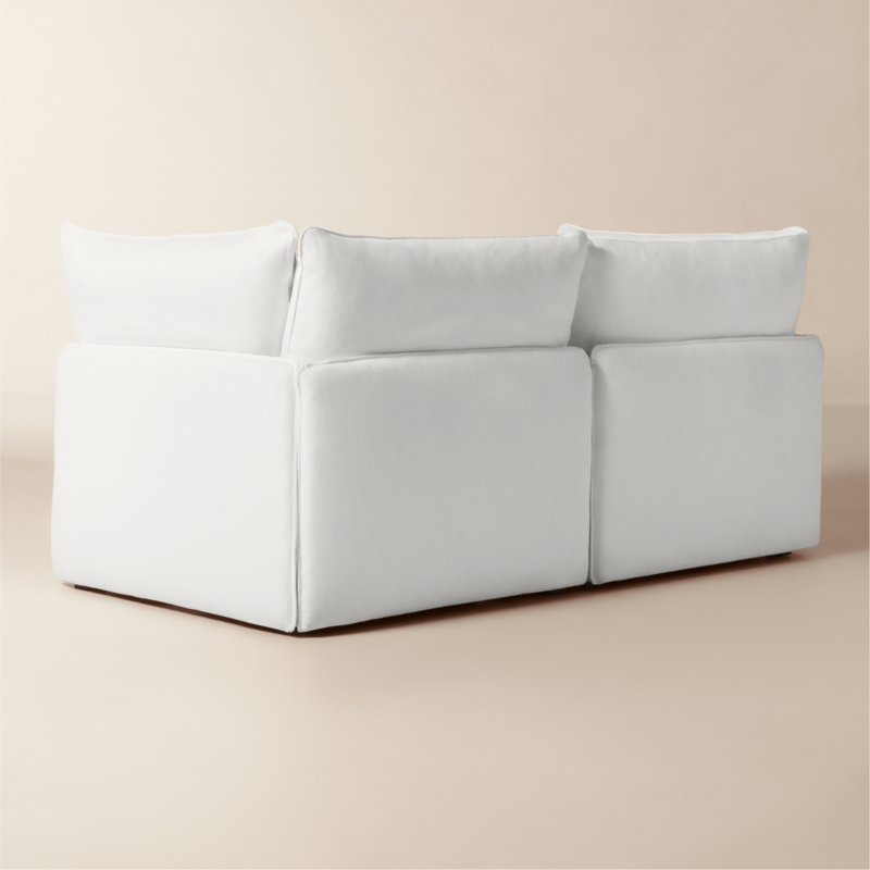 Lumis 2-Piece White Performance Fabric Deep Depth Sectional Sofa - image 4 of 8