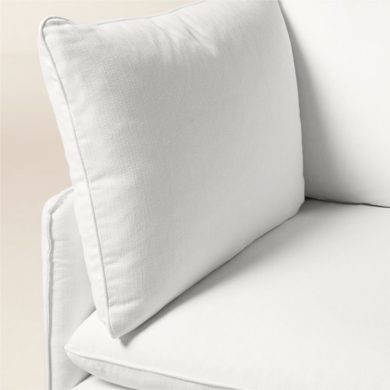 Lumis 3-Piece White Performance Fabric Deep Depth Sectional Sofa with Ottoman - image 4 of 7