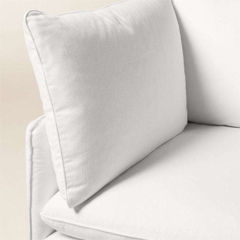 Lumis 3-Piece White Performance Fabric Deep Depth Sectional Sofa with Ottoman - image 5 of 8