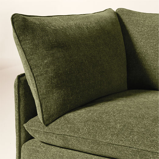Lumis 2-Piece Green Performance Fabric Deep Depth Sectional Sofa
