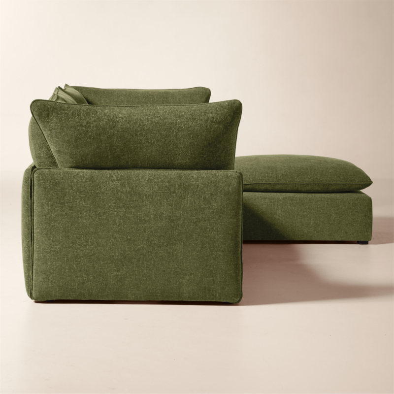 Lumis 4-Piece Modular Green Performance Fabric Deep Depth Sectional Sofa - image 3 of 8