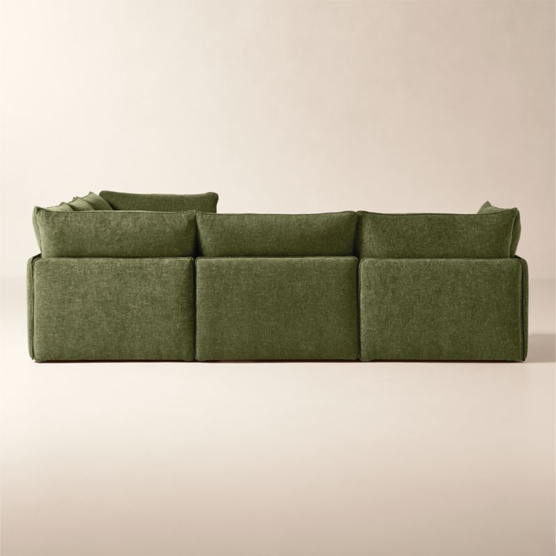 Lumis 5-Piece Modular L-Shaped Green Performance Fabric Deep Depth Sectional Sofa - image 3 of 8