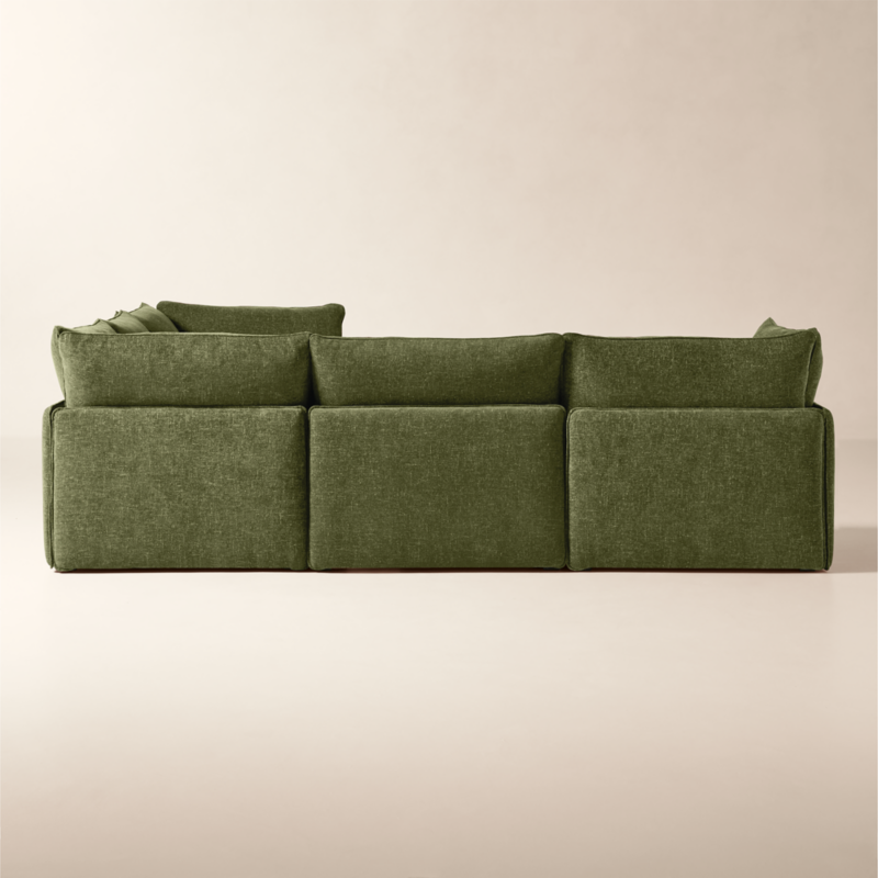 Lumis 5-Piece Modular L-Shaped Green Performance Fabric Deep Depth Sectional Sofa - image 3 of 8