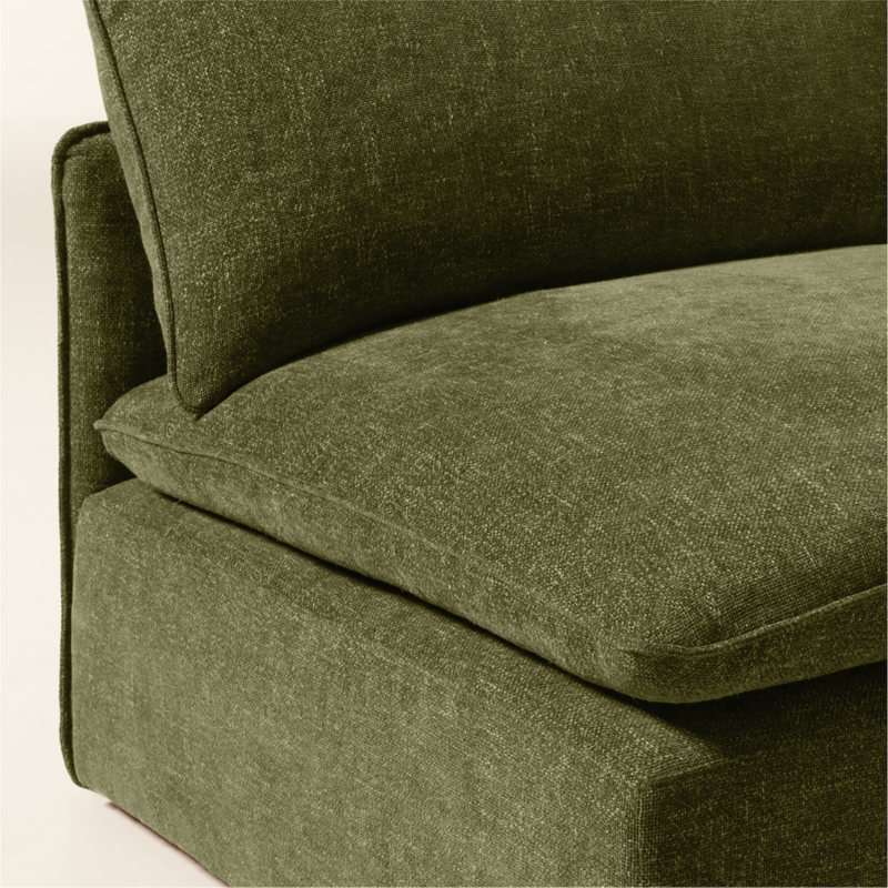 Lumis Green Performance Fabric Deep Depth Armless Chair - image 5 of 8