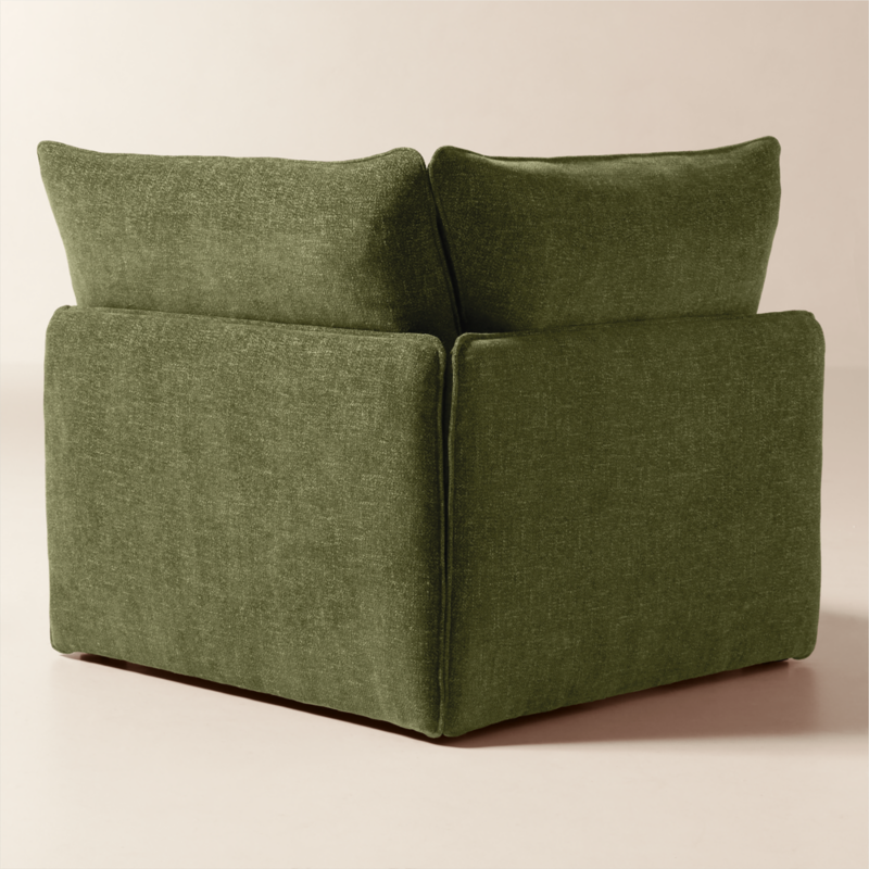 Lumis Green Performance Fabric Deep Depth Corner Chair - image 4 of 8