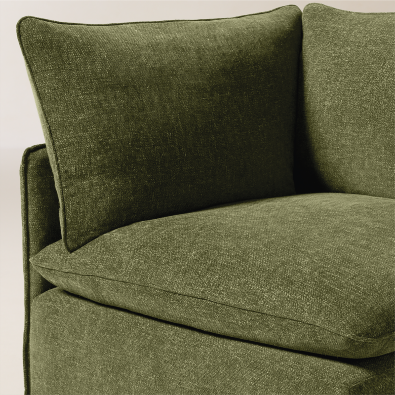 Lumis Green Performance Fabric Deep Depth Corner Chair - image 6 of 8