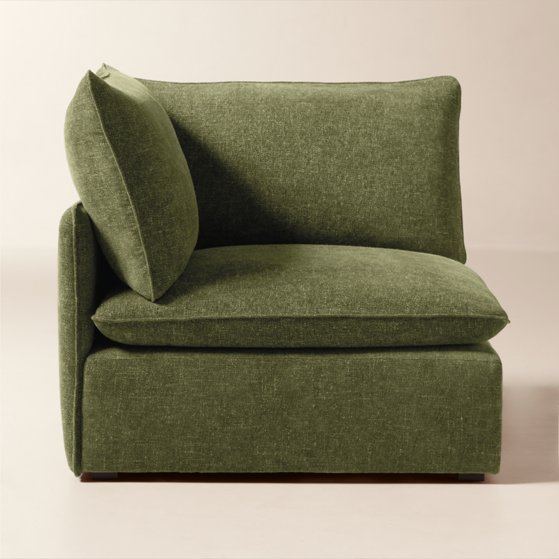 Lumis Green Performance Fabric Deep Depth Corner Chair - image 3 of 8