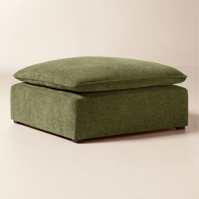 Lumis Green Performance Fabric Deep Depth Ottoman - image 1 of 4
