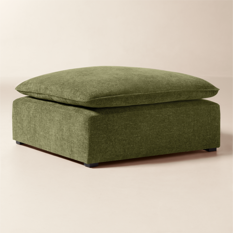 Lumis Green Performance Fabric Deep Depth Ottoman - image 2 of 5