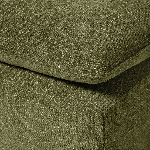 Lumis Green Performance Fabric Deep Depth Ottoman
