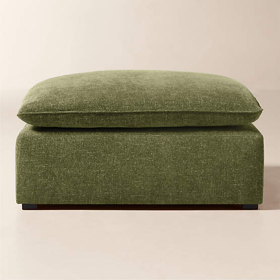 Lumis Green Performance Fabric Deep Depth Ottoman