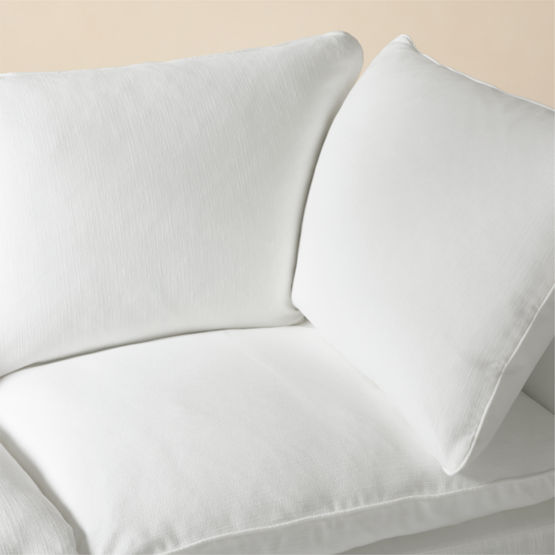 Lumis 5-Piece L-Shaped Snow White Performance Fabric Standard Depth Sectional Sofa - image 9 of 14