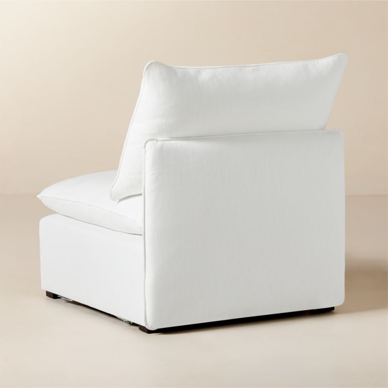 Lumis Snow White Performance Fabric Standard Depth Armless Chair - image 3 of 6