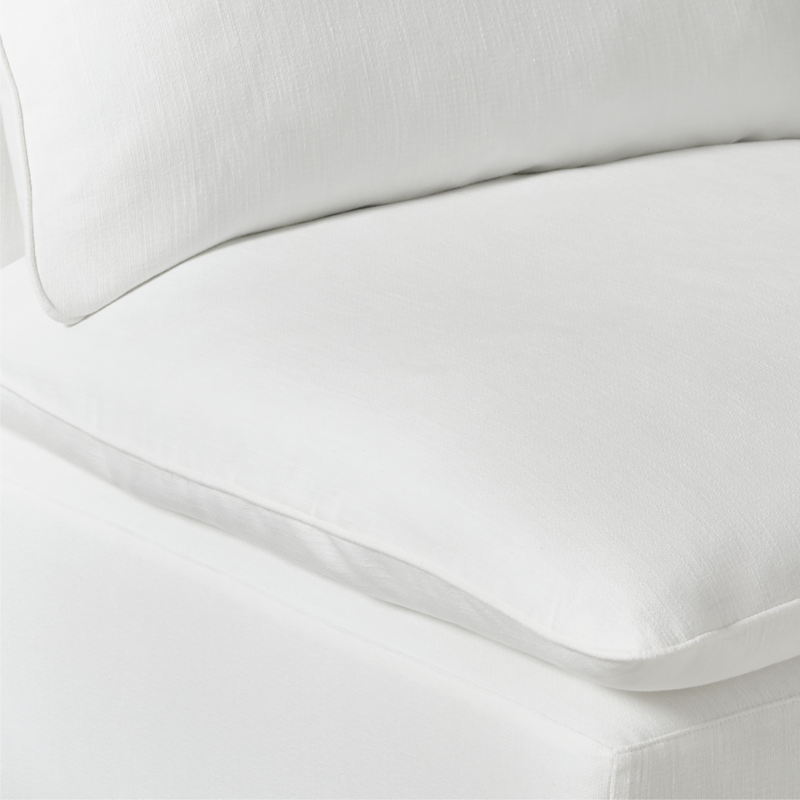 Lumis Snow White Performance Fabric Standard Depth Armless Chair - image 8 of 11