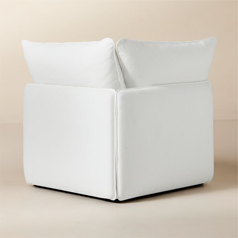 Lumis Snow White Performance Fabric Standard Depth Corner Chair - image 3 of 6