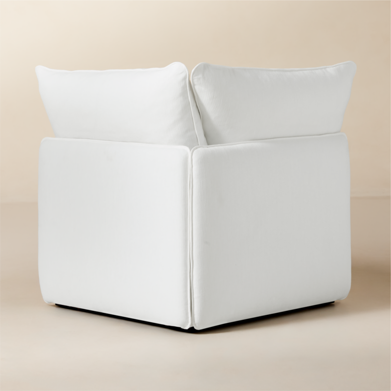 Lumis Snow White Performance Fabric Standard Depth Corner Chair - image 6 of 11