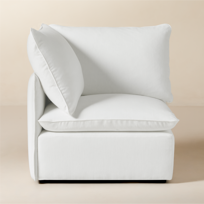 Lumis Snow White Performance Fabric Standard Depth Corner Chair - image 5 of 11