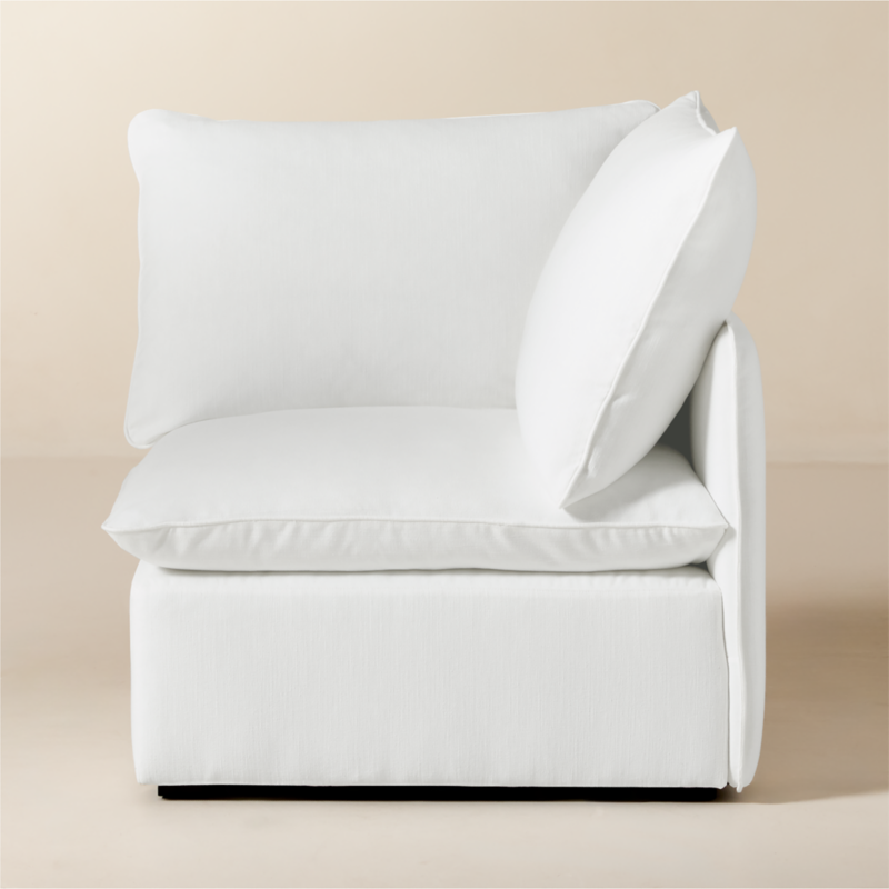 Lumis Snow White Performance Fabric Standard Depth Corner Chair - image 0 of 11