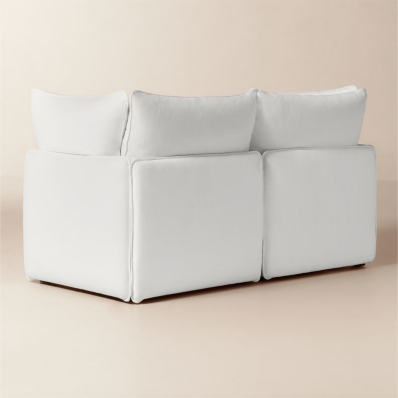 Lumis 2-Piece White Performance Fabric Standard Depth Sectional Sofa - image 3 of 7