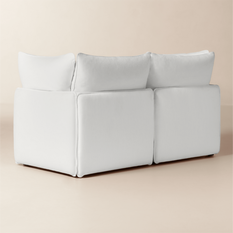Lumis 2-Piece White Performance Fabric Standard Depth Sectional Sofa - image 4 of 8