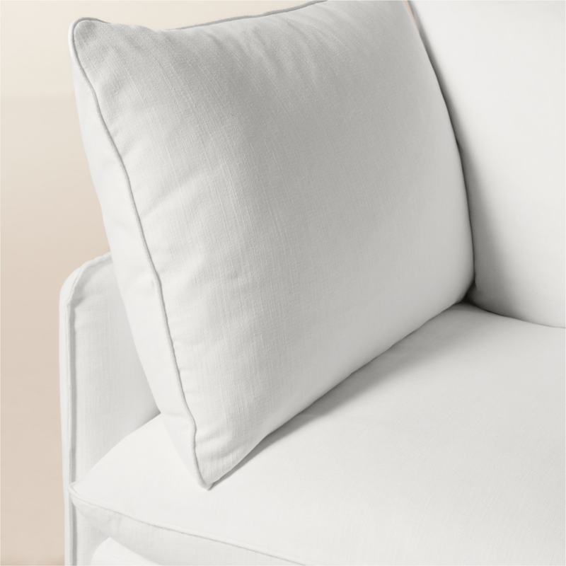 Lumis 3-Piece White Performance Fabric Standard Depth Sectional Sofa with Ottoman - image 5 of 8