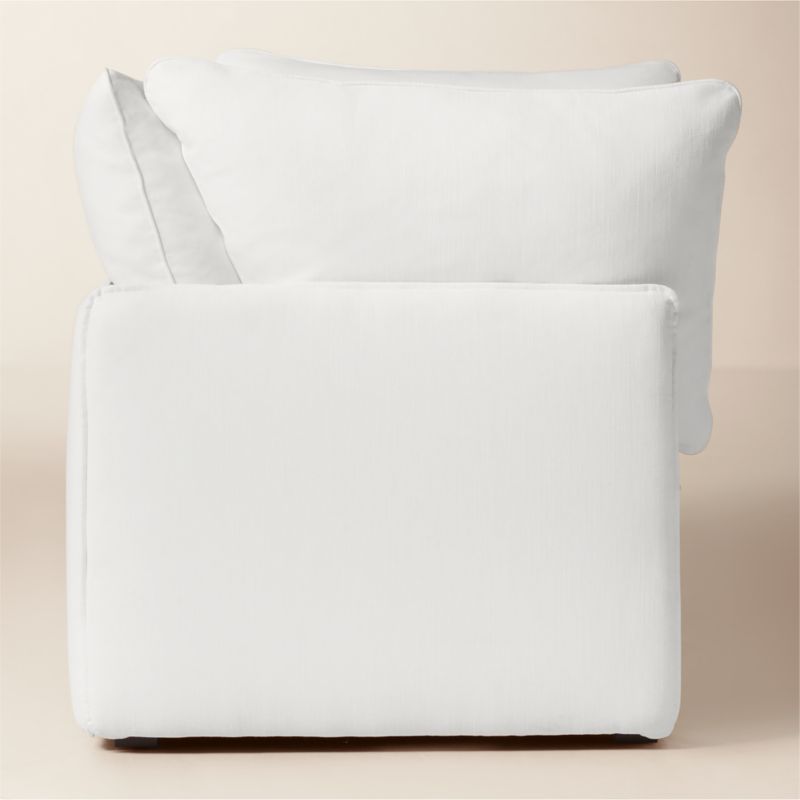 Lumis 2-Piece White Performance Fabric Standard Depth Sectional Sofa - image 2 of 7