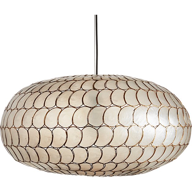 Luna Capiz Pendant Light Reviews Cb2