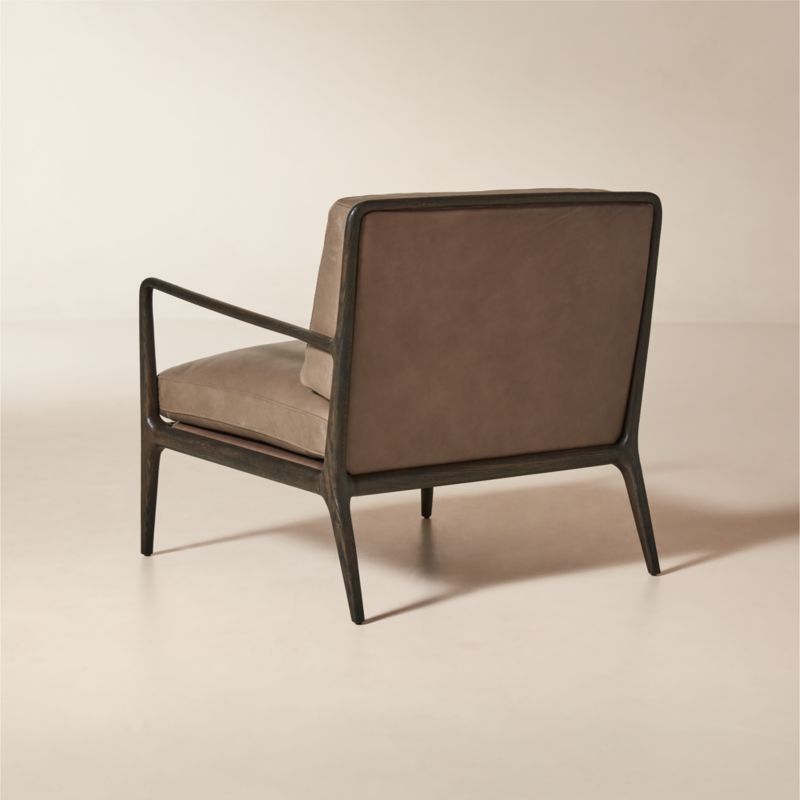 Lupo Sepia Brown Leather Accent Chair - image 3 of 8