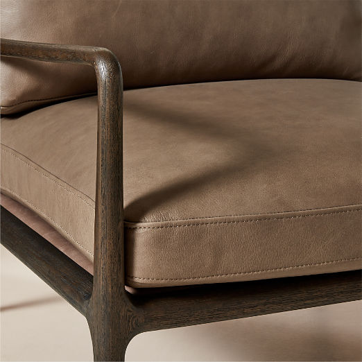 Lupo Sepia Brown Leather Accent Chair
