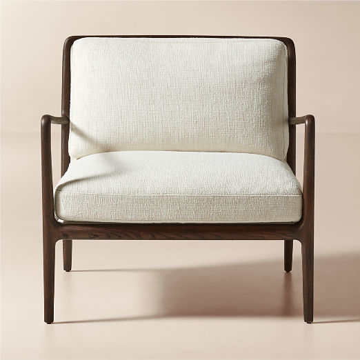 Lupo White Performance Fabric Accent Chair Set of 2
