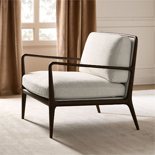 Lupo White Performance Fabric Accent Chair Set of 2