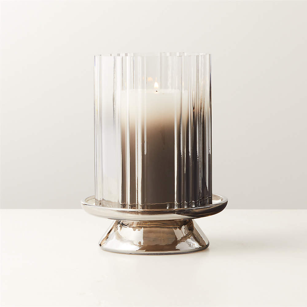 Emitt Cast Glass Taper Candle Holder Set of 2 | CB2 Canada