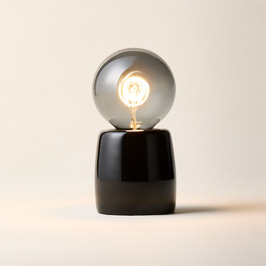 Luvlite Smoked Grey Enamel Table Lamp by Bill Curry