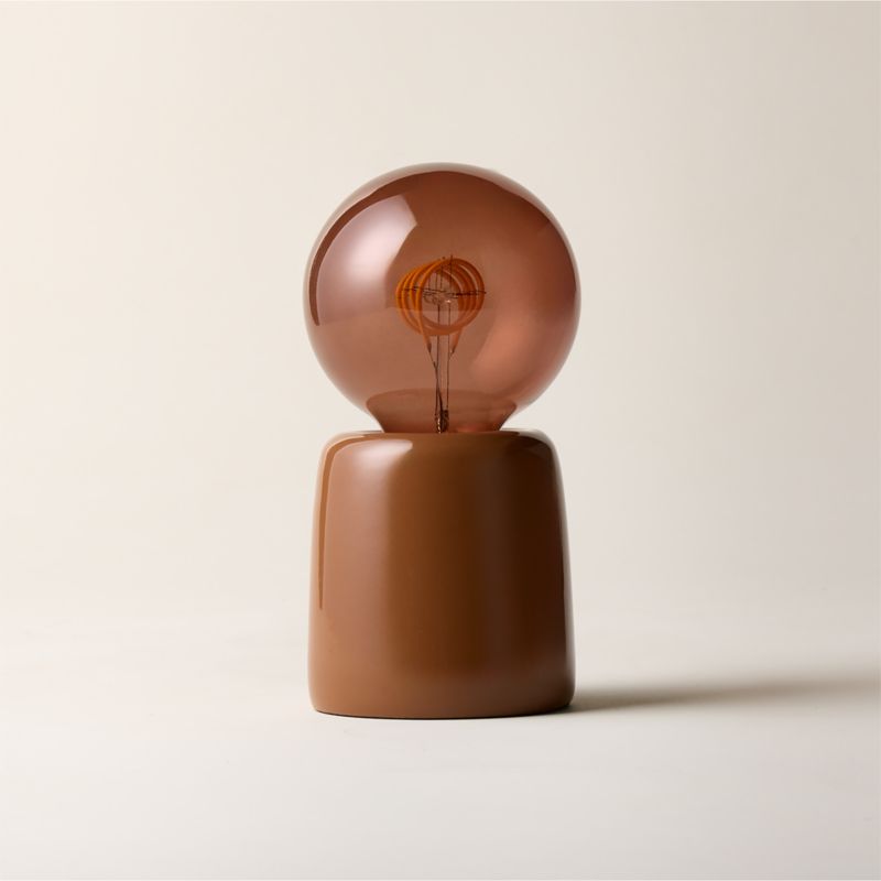 Luvlite Terracotta Enamel Table Lamp by Bill Curry - image 3 of 4