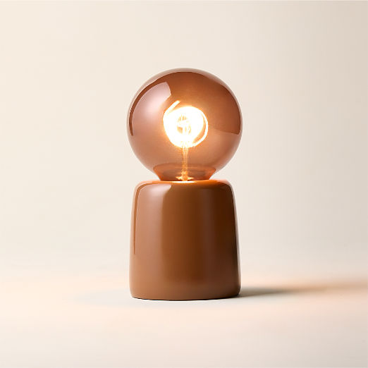 Luvlite Terracotta Enamel Table Lamp by Bill Curry